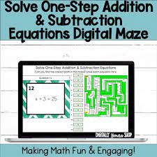 Subtraction Equations Digital Activity