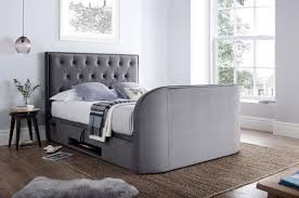 King size bed frames come in a huge array of types so finding your perfect bed frame should not be an issue. Lyon Storage Media King Size Tv Bed Frame Tv Bed Store