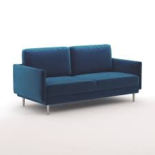 37b Sofa In Navy Blue Velvet Nfm In