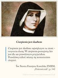 Cierpienie jest skarbem, św. Faustyna Kowalska, Dzienniczek