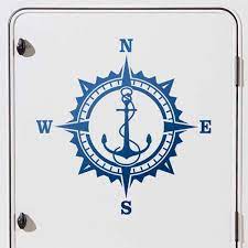 Sticker Compass Seafaring Anchor