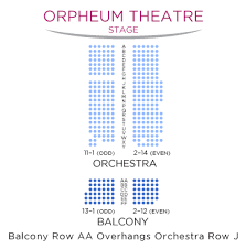 Orpheum Theatre Detailed Seating Chart Seating Details