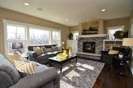 You'll find lots of great spots to grab ideas from. Chanhassen Cottage New Construction Tan Walls Living Room Grey And Yellow Living Room Tan Living Room