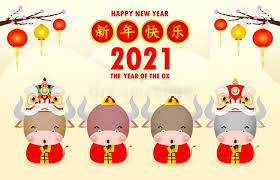 Useful phrases for spring festival celebrations. Happy Chinese New Year 2021 Of The Ox Zodiac Poster Design With Cow Firecracker Sponsored Happy New Year Fireworks Chinese New Year Card New Year Card Design