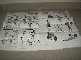 Details About Original 3 Lot Joe Weider Wall Charts System Of Progressive Barbell Exercise