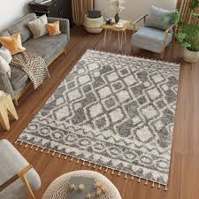 large boho style rug trellis soft pile