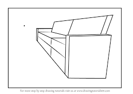 to draw one point perspective couch