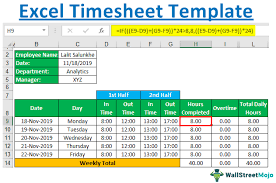 excel timesheet template 2 ways to