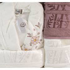 Халати за баня в категория хавлийки и халати. Premium Komplekt Halati Za Banya Ot 100 Bambuk Yonca Hidra