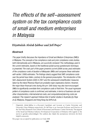 A notice of assessment is. Pdf The Effects Of The Self Assesment System On The Tax Compliance Costs Of Small And Medium Enterprises In Malaysia