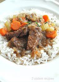 beef stew in half the time served with