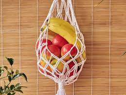Hanging Fruit Basket Macrame
