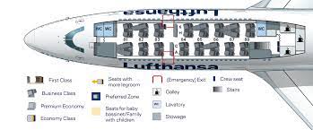 the boeing 747 8 seat map at lufthansa