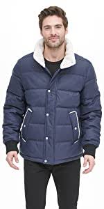 dkny men s quilted performance hooded