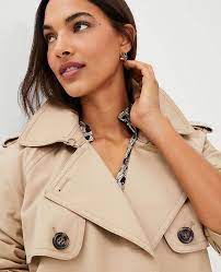 Ann Taylor Petite Trench Coat Whiskey