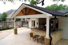 Your backyard is a blank slate. Gable Roof Patio Cover In Houston Covered Patio Design Backyard Covered Patios Patio Design