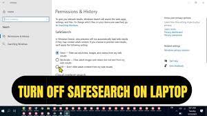 how to turn off safesearch on laptop