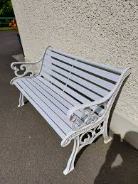 Scrolled Cast Iron Ended Garden Bench