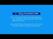Image result for how to cite an online course powerpoint in apa