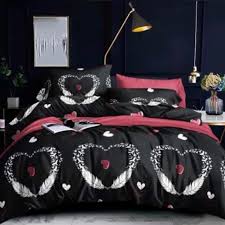 Queen Size Double Bedsheet Black Colour