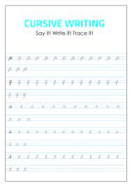 lowercase cursive alphabet tracing and