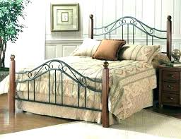 wrought iron bedroom bed and wood