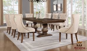 The most common 8 dining chairs material is stretched canvas. Casandra Modern Luxury Dining Table Royalzig