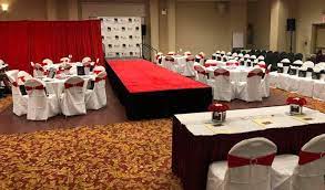red carpet runway with event rugs