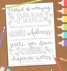 But in every thing by prayer and supplication with thanksgiving let your requests be made known unto god. Wild Olive Printable Philippians 4 6 7 Coloring Picture