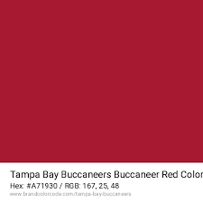 Tampa Bay Buccaneers Brand Color Codes