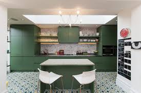 dark green kitchen