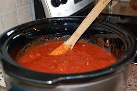 spaghetti sauce in the crockpot