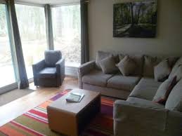 2 bed woodland lodge living area