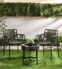 Buy Cube Metal Table And Chair Set In