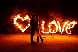 love near burning fire letters love