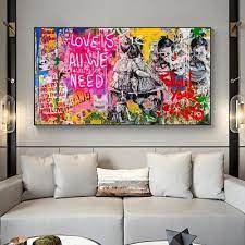 Banksy Graffiti Art Kids Canvas