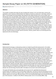 globalcompose com sample essay paper on g fifth generation 