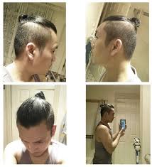 samurai hairstyle with undercut for