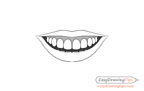 how to draw a smile step by step
