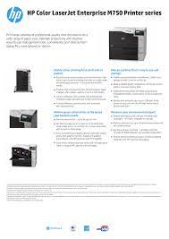 Описание:color laserjet enterprise m750 printer series software for hp color laserjet enterprise m750dn this download package contains the full software solution for mac os x including all necessary software and drivers. Hp Color Laserjet Enterprise M750 Printer Series Manualzz