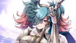 Male oc hairstyles by lunallidoodles on deviantart. Hd Wallpaper Blue And Red Haired Anime Character Pieri Fire Emblem Spear Wallpaper Flare