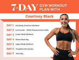 courtney black gym workout a 7 day