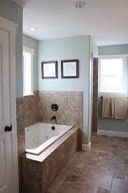 brown tile bathroom