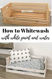 How To Whitewash Bare Wood With A Latex