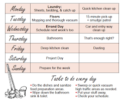 Cleaning Organization Schedule Pinterest New Cumberland