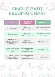 free baby feeding chart template