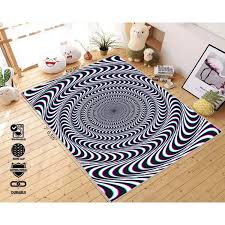 illusion psychedelic area rug trippy