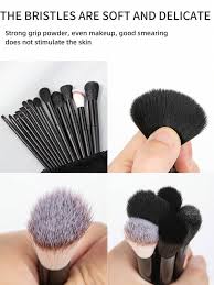 13pcs portable black makeup brush set