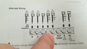 To install your unit, you'll need to connect the correct wires to the terminals on the back of your check to make sure the thermostat is secured. How To Connect Honeywell Rth221b1021 A 1 Week Programmable Thermostat To Gas Furnace With 2 Wires Youtube