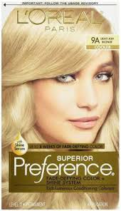 The rule is as follows: L Oreal Paris Superior Preference Permanent Hair Color 9a Light Ash Blonde Light Ash Blonde Price In India Buy L Oreal Paris Superior Preference Permanent Hair Color 9a Light Ash Blonde